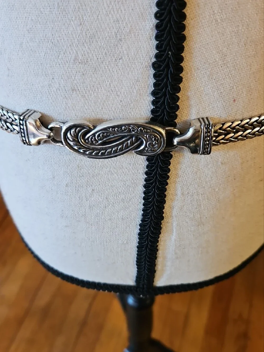 Brighton Bali.Hai Silver-Tone Ornate Chain Waist Belt